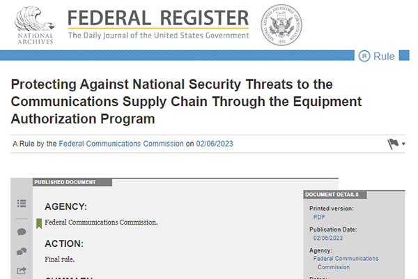 主要通知！美国FCC ID认证要求提供美国外地署理信息